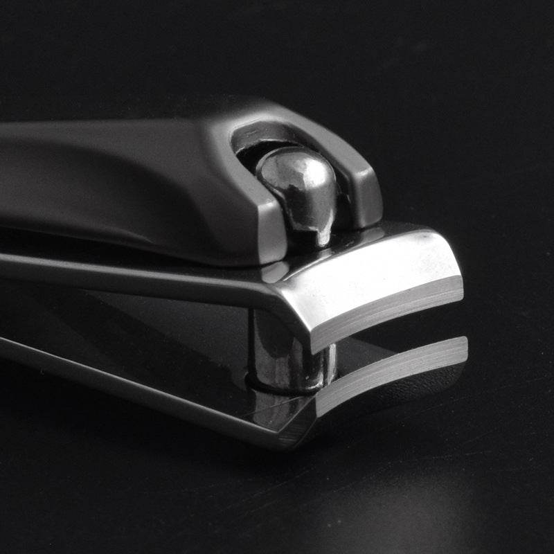 Nail Clipper Single Black Stainless Steel Nail Clipper Tool - Mubimart