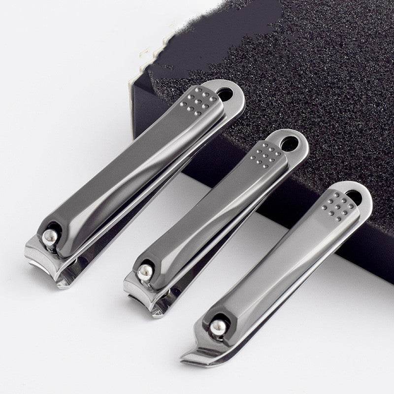 Nail Clipper Single Black Stainless Steel Nail Clipper Tool - Mubimart