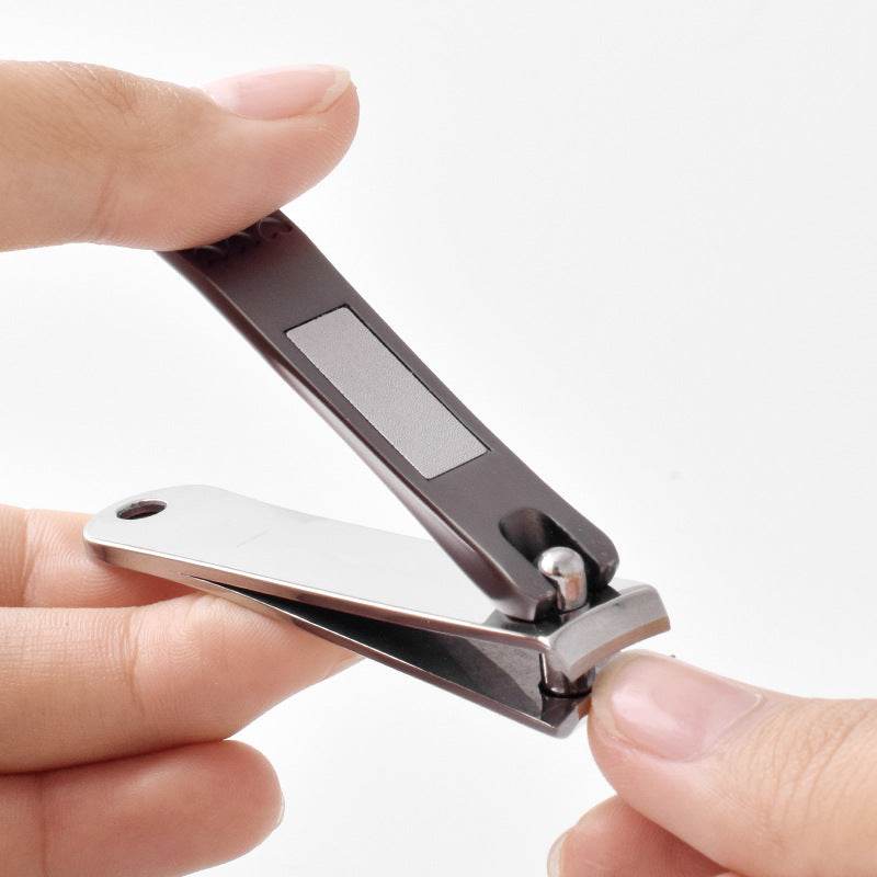 Nail Clipper Single Black Stainless Steel Nail Clipper Tool - Mubimart