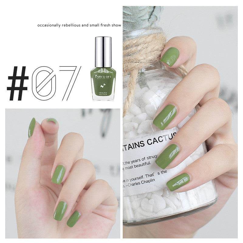 Nail Polish Tear-Free Baking-Free Water-Based Nail Polish New Summer Nail Polish Transparent Gloss Nail Polish - Mubimart