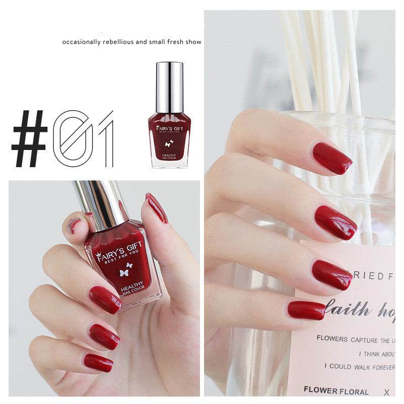 Nail Polish Tear-Free Baking-Free Water-Based Nail Polish New Summer Nail Polish Transparent Gloss Nail Polish - Mubimart