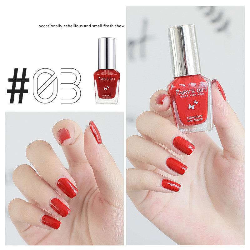 Nail Polish Tear-Free Baking-Free Water-Based Nail Polish New Summer Nail Polish Transparent Gloss Nail Polish - Mubimart
