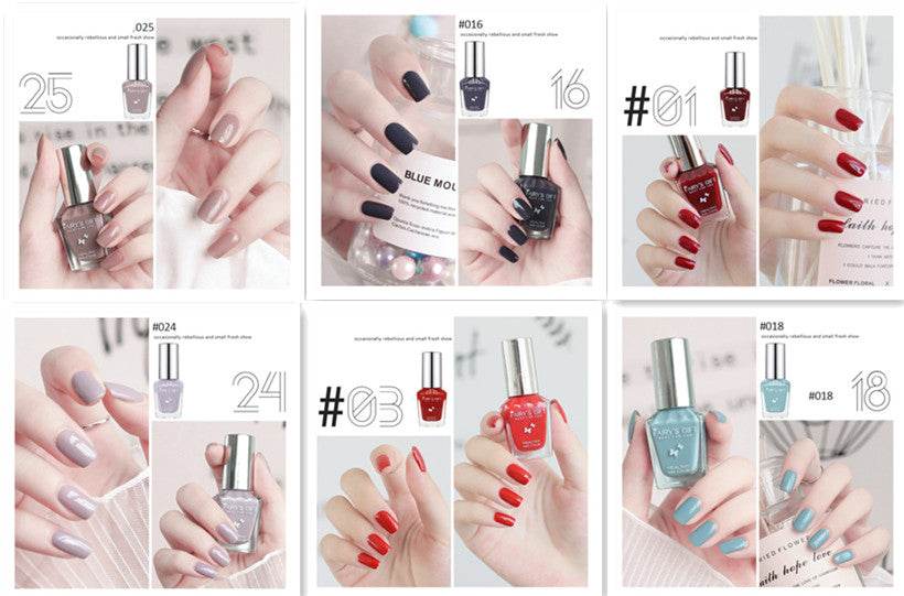 Nail Polish Tear-Free Baking-Free Water-Based Nail Polish New Summer Nail Polish Transparent Gloss Nail Polish - Mubimart