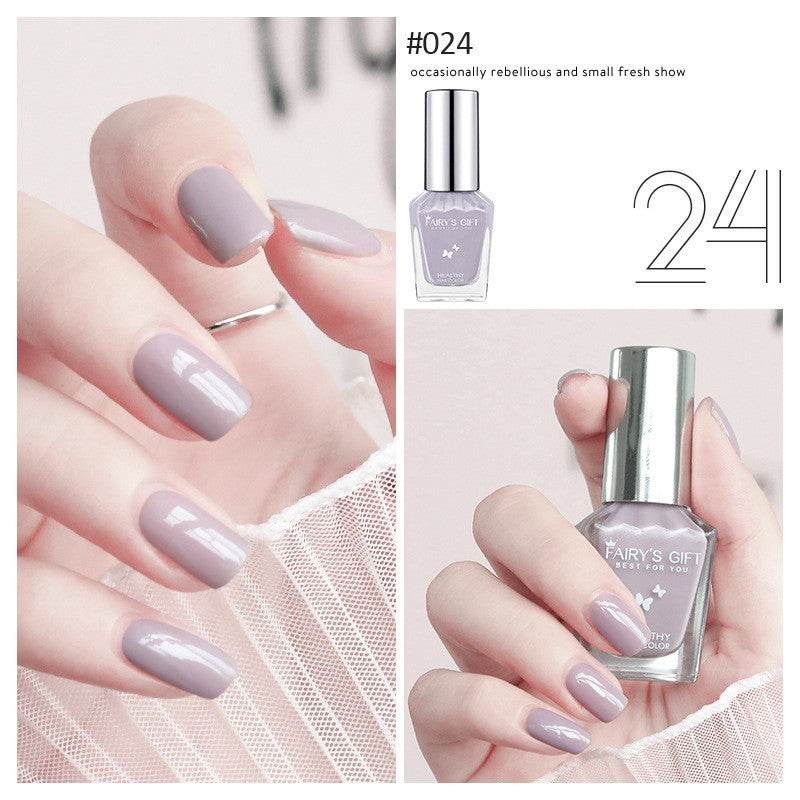 Nail Polish Tear-Free Baking-Free Water-Based Nail Polish New Summer Nail Polish Transparent Gloss Nail Polish - Mubimart