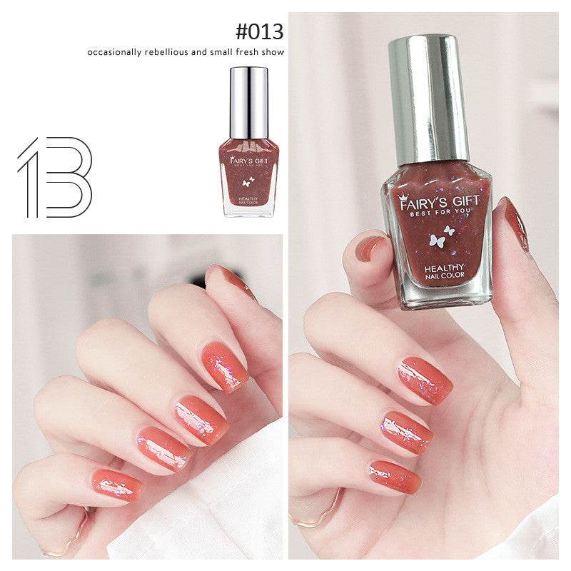 Nail Polish Tear-Free Baking-Free Water-Based Nail Polish New Summer Nail Polish Transparent Gloss Nail Polish - Mubimart