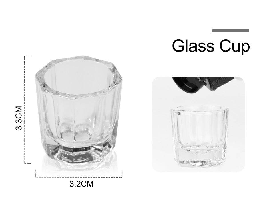 Nail Powder Acrylic System Kit Professional Nail Art Tool Set Contain Glass Cup Acrylic Liquid Extention Carving Manicure - Mubimart