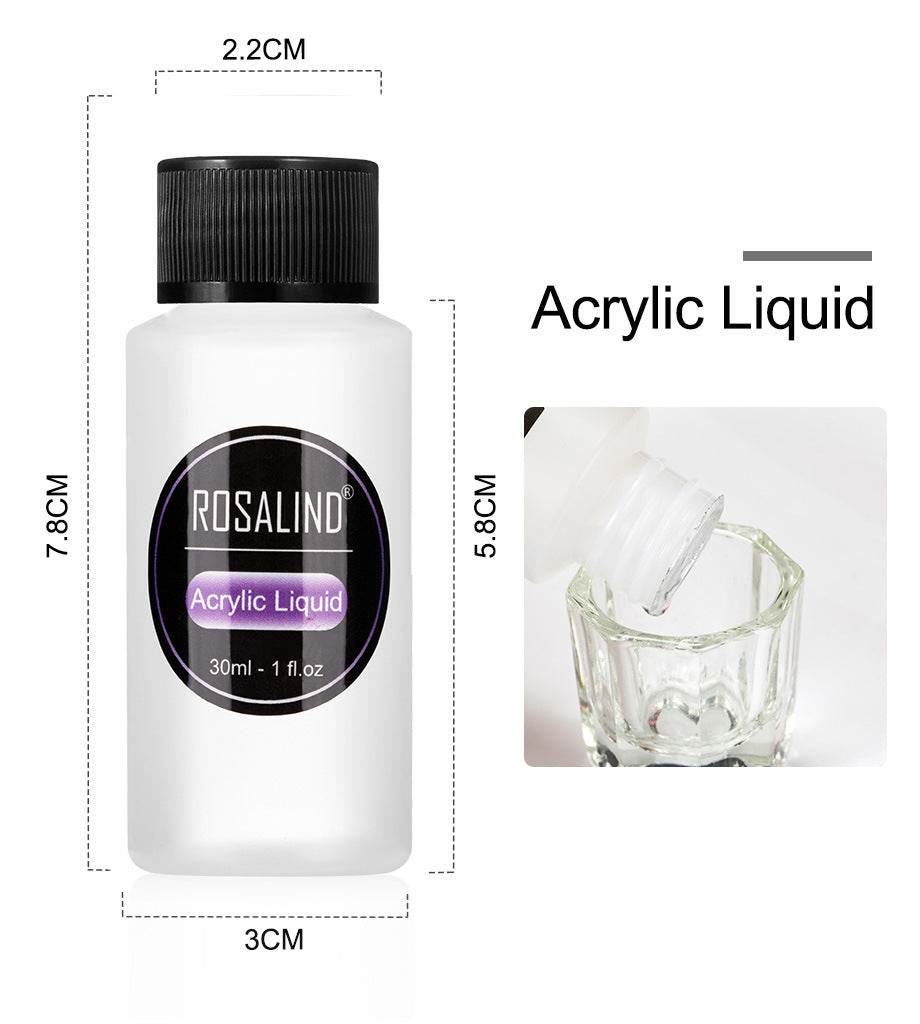 Nail Powder Acrylic System Kit Professional Nail Art Tool Set Contain Glass Cup Acrylic Liquid Extention Carving Manicure - Mubimart