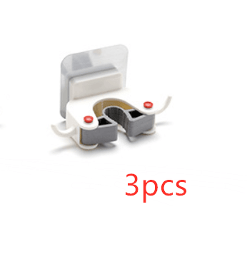 Nail-free multi-function traceless mop holder receives mop hook bathroom wall hanging broom holder mop clip - Mubimart