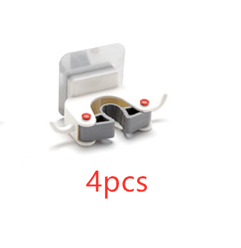 Nail-free multi-function traceless mop holder receives mop hook bathroom wall hanging broom holder mop clip - Mubimart