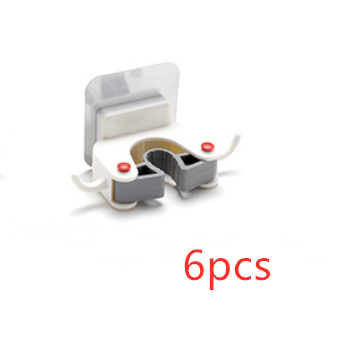 Nail-free multi-function traceless mop holder receives mop hook bathroom wall hanging broom holder mop clip - Mubimart