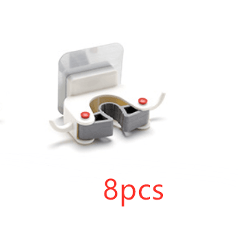 Nail-free multi-function traceless mop holder receives mop hook bathroom wall hanging broom holder mop clip - Mubimart