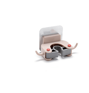 Nail-free multi-function traceless mop holder receives mop hook bathroom wall hanging broom holder mop clip - Mubimart