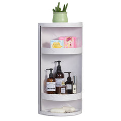 Nailless Multi-function Rotating Punch-Free Firm Shower Corner Shelf - Mubimart -  