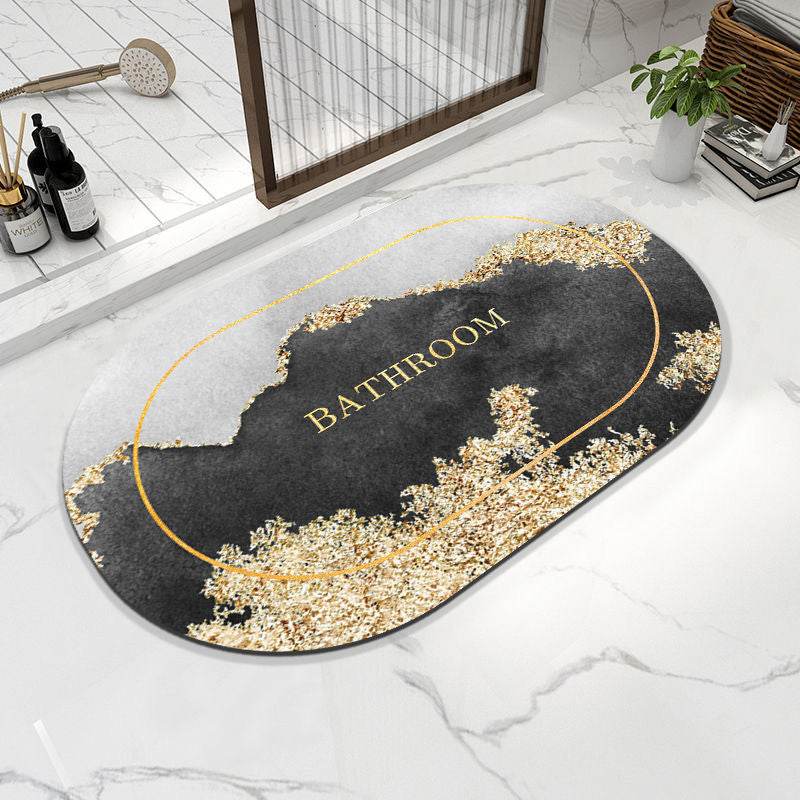Napa Skin Super Absorbent Bath Mat Quick Drying Bathroom Rug Modern Simple Non-slip Floor Carpets Home Oil-proof Kitchen Mat - Mubimart