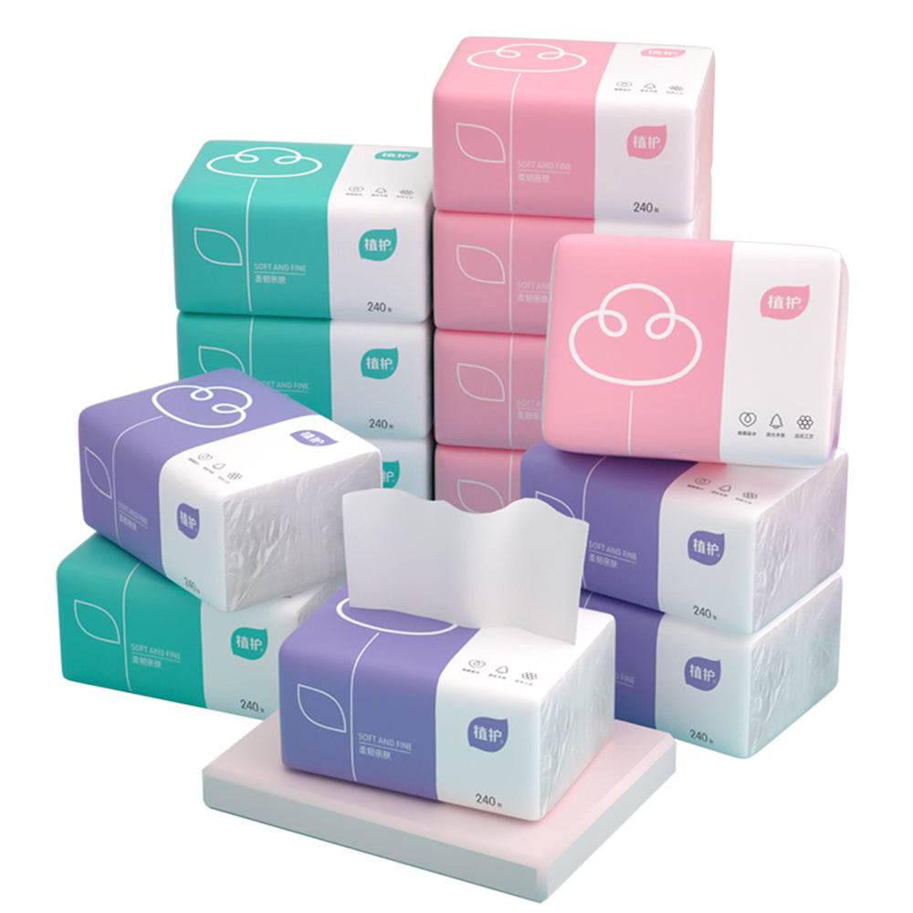 Napkins, Pumping Paper, Wood Pulp Facial Tissues, Baby Tissues, 4 Packs - Mubimart
