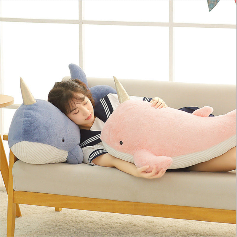 Narwhal pillow is soft and cute - Mubimart -  