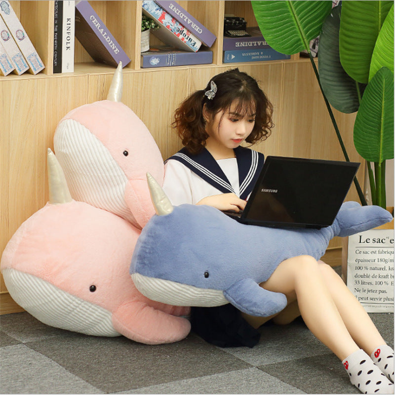 Narwhal pillow is soft and cute - Mubimart -  