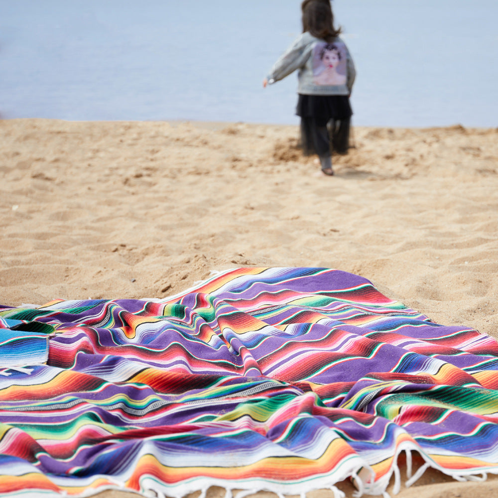 National wind beach blanket beach towel - Mubimart -  