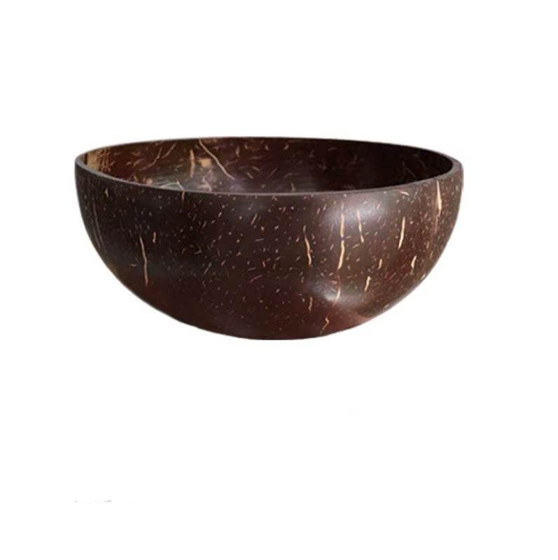 Natural Coconut Bowl Spoon set Fruit Salad Noodle Rice Bowl Wooden Creative Coconut Shell bowl Tableware Restaurant Kitchen - Mubimart