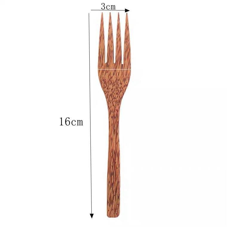 Natural Coconut Bowl Spoon set Fruit Salad Noodle Rice Bowl Wooden Creative Coconut Shell bowl Tableware Restaurant Kitchen - Mubimart