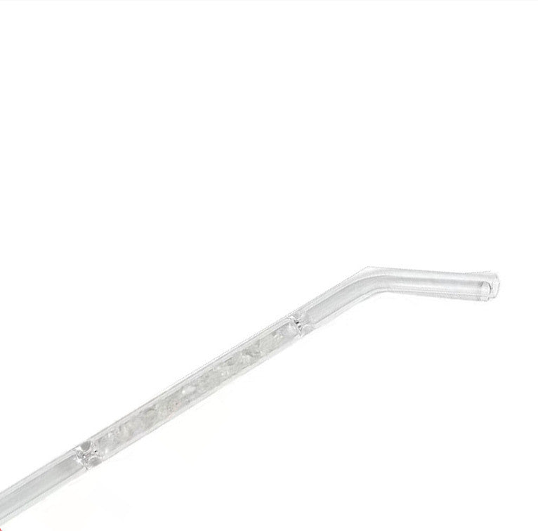 Natural Crystal Gravel Glass Straws - Mubimart -  