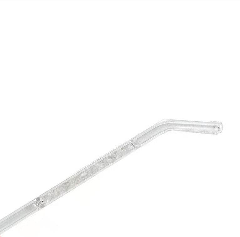 Natural Crystal Gravel Glass Straws - Mubimart