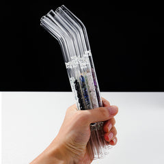 Natural Crystal Gravel Glass Straws - Mubimart -  