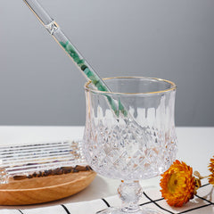 Natural Crystal Gravel Glass Straws - Mubimart - Straws 