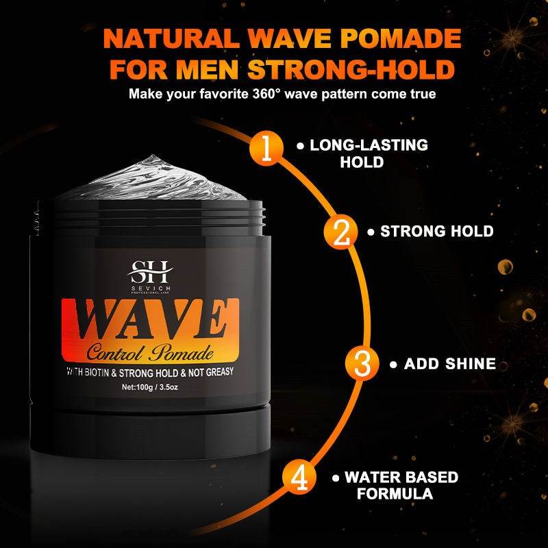 Natural Wavy Frizz Control Pomade Strong Hold - Mubimart