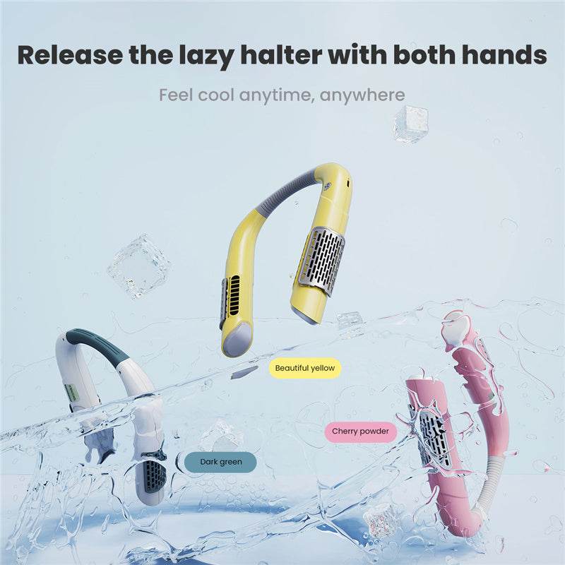 Neck Fan Mini Bladeless Fan USB Rechargeable Fan Mute Sports Fans for Home Outdoor Portable Hanging Fans Air Conditioner Cooler - Mubimart