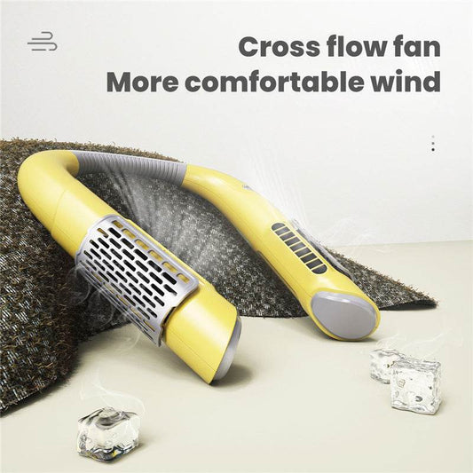 Neck Fan Mini Bladeless Fan USB Rechargeable Fan Mute Sports Fans for Home Outdoor Portable Hanging Fans Air Conditioner Cooler - Mubimart