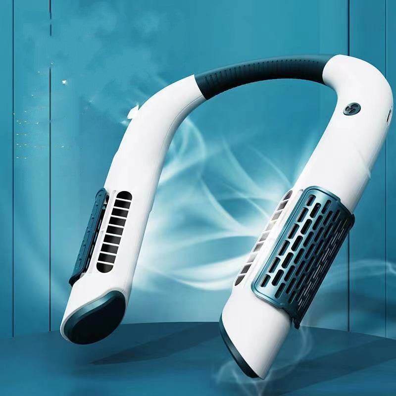 Neck Fan Mini Bladeless Fan USB Rechargeable Fan Mute Sports Fans for Home Outdoor Portable Hanging Fans Air Conditioner Cooler - Mubimart