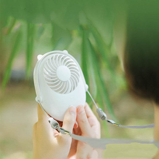 Neck Fan Portable Mini Usb 5V Cooler Rechargeable Outdoor Office Travel Handheld Silent Small Cooling Fans Portable Fan Hanging - Mubimart