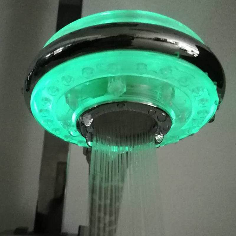 Negative Ion Multifunctional Luminous Shower Led Handheld Shower Head - Mubimart