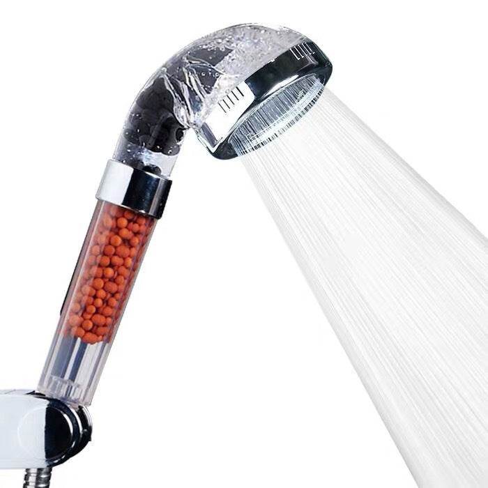Negative Ion Shower Nozzle Pressurized Hand-held Shower Rain Shower Head - Mubimart