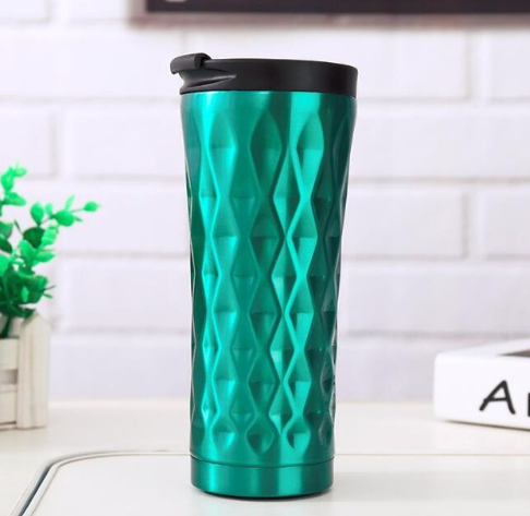 New 500 Ml Double Wall Stainless Steel Car Coffee Mug  Cup Coffee Tea Mug Thermo Water Bottle Thermocup Thermomug - Mubimart -  