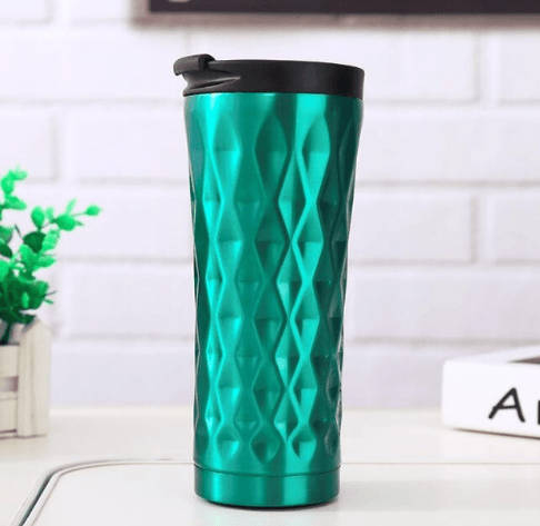 New 500 Ml Double Wall Stainless Steel Car Coffee Mug Cup Coffee Tea Mug Thermo Water Bottle Thermocup Thermomug - Mubimart