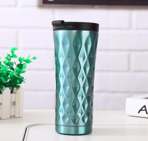 New 500 Ml Double Wall Stainless Steel Car Coffee Mug  Cup Coffee Tea Mug Thermo Water Bottle Thermocup Thermomug - Mubimart -  