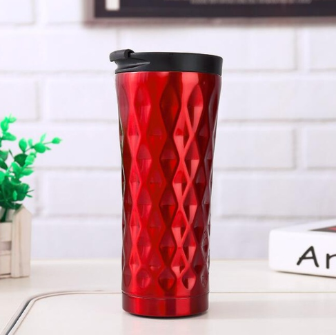 New 500 Ml Double Wall Stainless Steel Car Coffee Mug  Cup Coffee Tea Mug Thermo Water Bottle Thermocup Thermomug - Mubimart -  