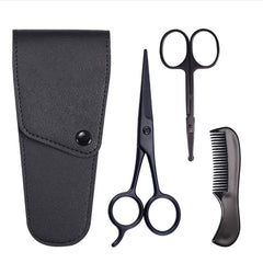 New All Black Beard Repair Kit Portable - Mubimart - Beard Trimming Kit 