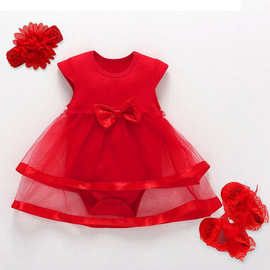 New Baby Girl Birthday Princess Dress - Mubimart