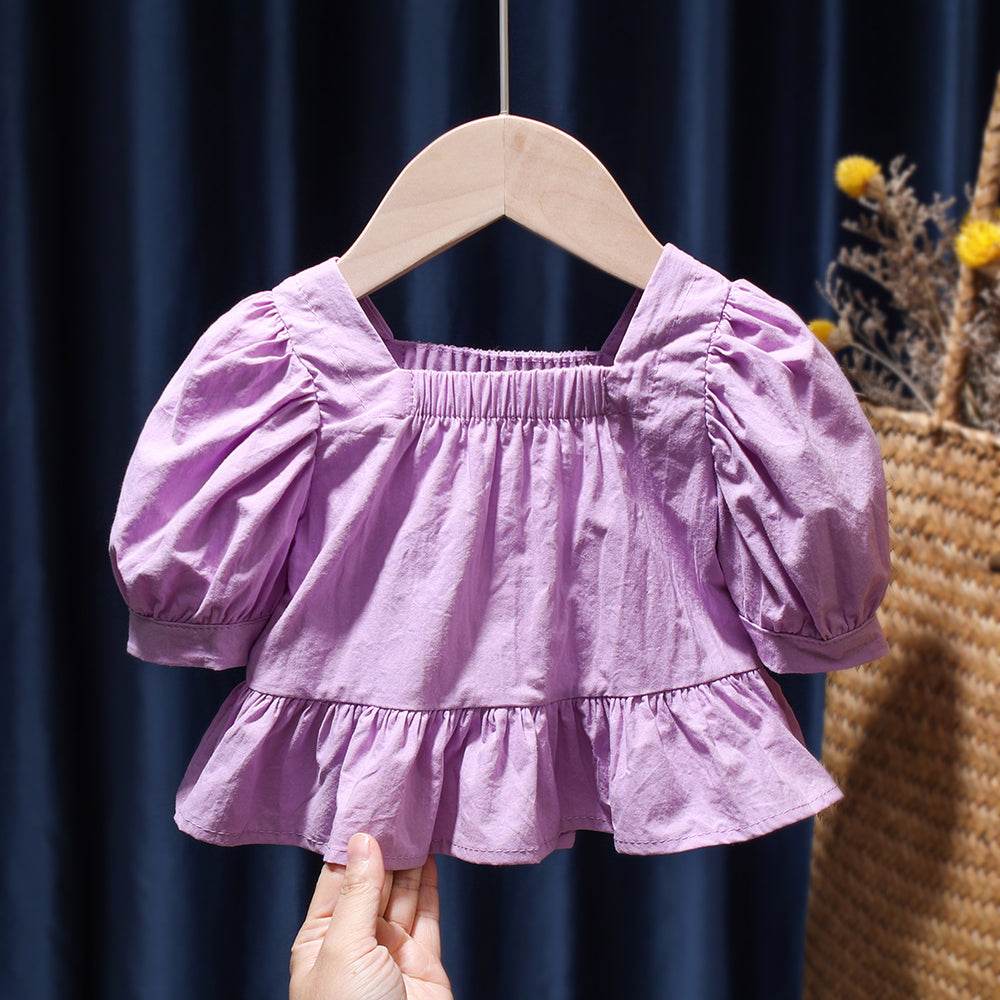 New Baby Girl Summer Short Sleeve Two Piece Suit - Mubimart