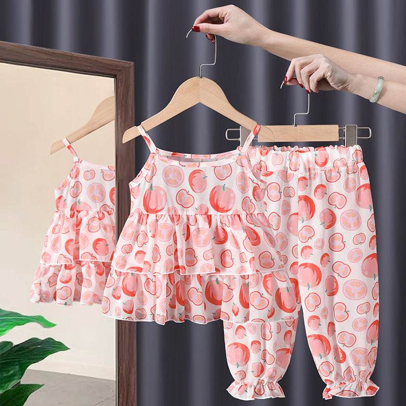 New Baby Girl Summer Short Sleeve Two Piece Suit - Mubimart