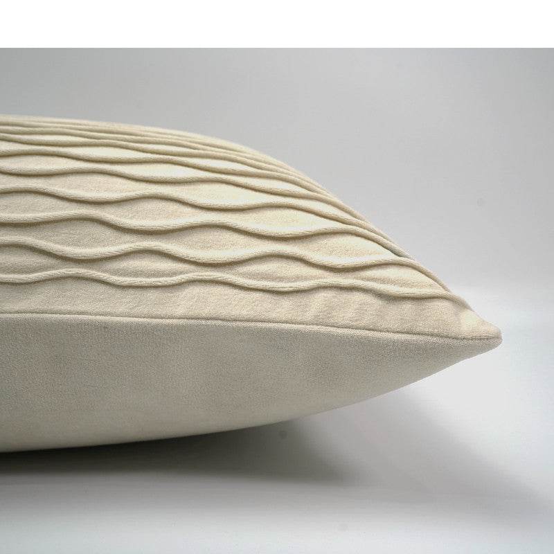 New Beige Wave Pattern Pillows Nordic Modern Minimalist Model Room Sales Office Waist Pillow - Mubimart