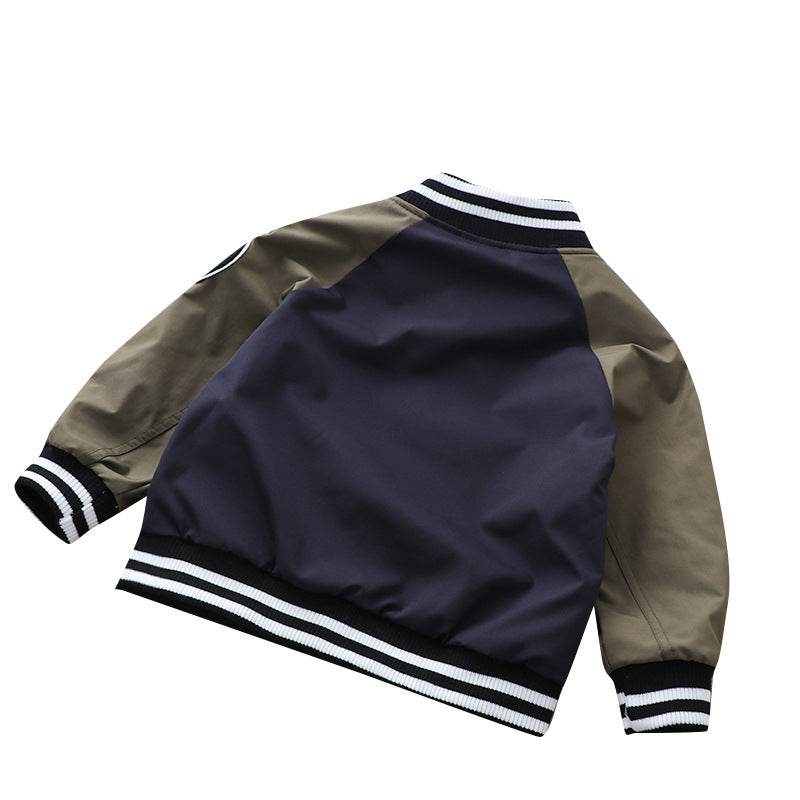 New Boys Handsome Baseball Uniform Coat Stand Collar Jacket - Mubimart