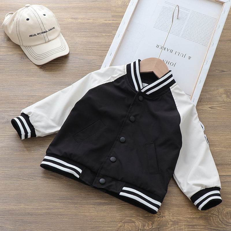 New Boys Handsome Baseball Uniform Coat Stand Collar Jacket - Mubimart