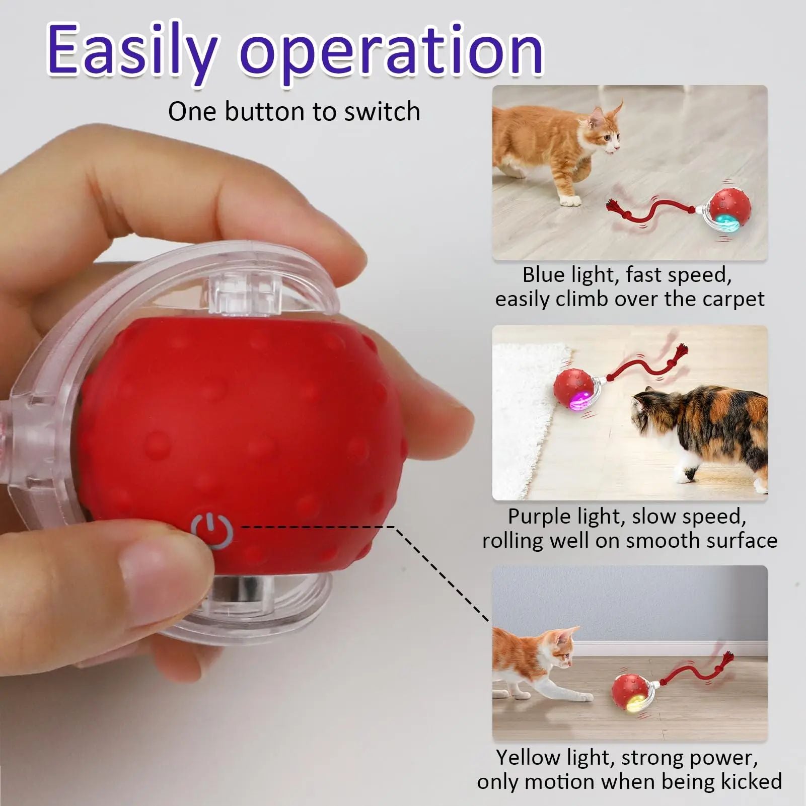 New Cat Rolling Ball Bird Chirping Interactive Cats Pets Toys Mot Pet Products - Mubimart -  