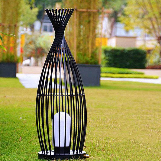 New Chinese Style Bird Cage Garden Villa Floor Lamp Outdoor - Mubimart