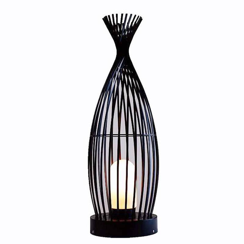 New Chinese Style Bird Cage Garden Villa Floor Lamp Outdoor - Mubimart