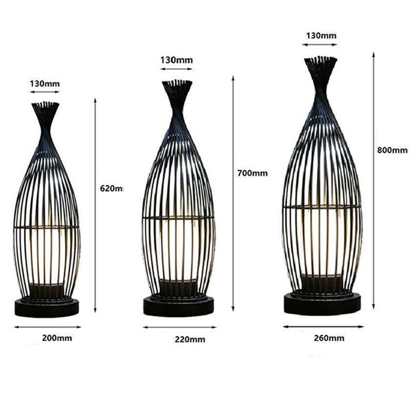 New Chinese Style Bird Cage Garden Villa Floor Lamp Outdoor - Mubimart -  